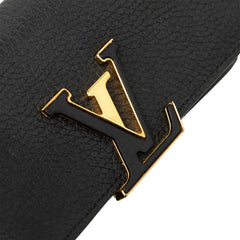ルイ ヴィトン ポルト フォイユ カプシーヌ 長財布 M61248 ノワール ブラック トリヨンレザー レディース LOUIS VUITTON 【中古】