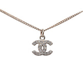 シャネル ココマーク ネックレス シルバー メタル ラインストーン レディース CHANEL 【中古】