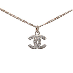 シャネル ココマーク ネックレス シルバー メタル ラインストーン レディース CHANEL 【中古】