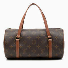 ルイ ヴィトン モノグラム パピヨン26 ハンドバッグ M51366 ブラウン PVC レザー レディース LOUIS VUITTON 【中古】