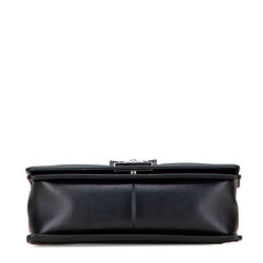 シャネル ボーイシャネル25 ココマーク Vステッチ シェブロン 斜め掛け チェーン ショルダーバッグ ブラック ラムスキン レディース CHANEL 【中古】