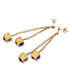 ルイ ヴィトン ブックル ドレイユ パンダン ギャンブル ピアス M65179 ゴールド マルチカラー メッキ レディース LOUIS VUITTON 【中古】