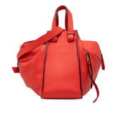ロエベ アナグラム ハンモック スモール ハンドバッグ ショルダーバッグ 2WAY レッド レザー レディース LOEWE 【中古】