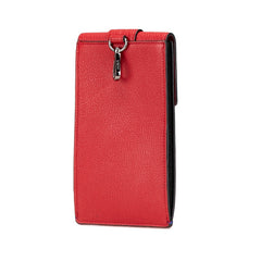 フェンディ ショルダーバッグ フォンホルダー 7AS120 レッド ブルー レザー レディース FENDI 【中古】