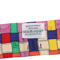 エルメス ツイリー Bolduc au Carre ボルデュック チェック スカーフ マルチカラー シルク レディース HERMES 【中古】