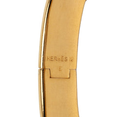 エルメス クリックH PM エナメルブレスレット バングル ゴールド レッド メッキ レディース HERMES 【中古】