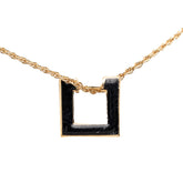 ディオール ヴィンテージ イヤリング ネックレス セット ゴールド ブラック メッキ ラインストーン レディース Dior 【中古】
