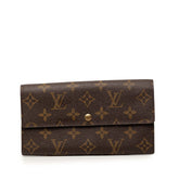 ルイ ヴィトン モノグラム ポシェット ポルト モネ クレディ 長財布 M61723 ブラウン PVC レディース LOUIS VUITTON 【中古】