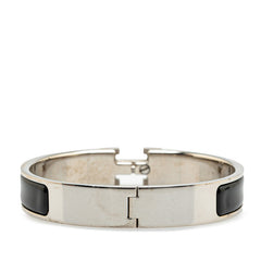 エルメス クリックH PM ブレスレット シルバー ブラック メタル レディース HERMES 【中古】