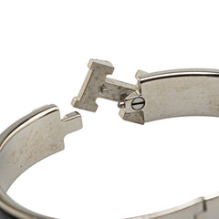 エルメス クリックH PM ブレスレット シルバー ブラック メタル レディース HERMES 【中古】