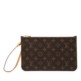 ルイ ヴィトン モノグラム ネヴァーフルMM 付属ポーチ ポーチ M50366 ブラウン ローズバレリーヌ PVC レディース LOUIS VUITTON 【中古】