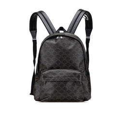セリーヌ トリオンフ リュック バッグパック ブラック ブラウン PVC レザー レディース CELINE 【中古】