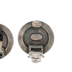 シャネル 硬貨 コインモチーフ ラウンド イヤリング ヴィンテージ 96A刻印 ブラック メタル レディース CHANEL 【中古】