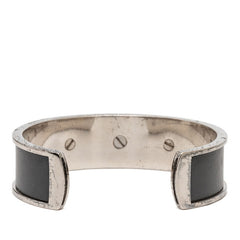 エルメス ケリーバングル バングル シルバー グレー メタル レザー レディース HERMES 【中古】