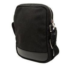 サンローラン リビングトン 斜め掛け ショルダーバッグ 482777 ブラック キャンバス レザー レディース SAINT LAURENT 【中古】