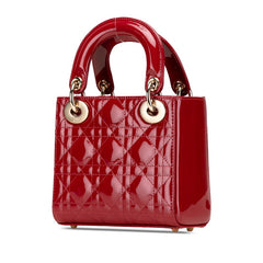 ディオール カナージュ レディディオール ハンドバッグ ショルダーバッグ 2WAY レッド パテントレザー レディース Dior 【中古】