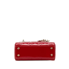 ディオール カナージュ レディディオール ハンドバッグ ショルダーバッグ 2WAY レッド パテントレザー レディース Dior 【中古】