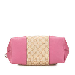 グッチ GGキャンバス ブリー ハンドバッグ ショルダーバッグ 2WAY 353120 ベージュ ピンク キャンバス レザー レディース GUCCI 【中古】