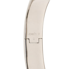 エルメス クリックH PM バングル シルバー アイボリー メタル エナメル レディース HERMES 【中古】