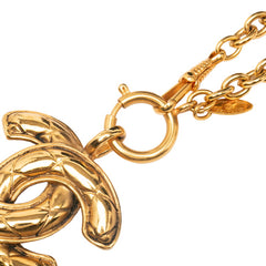 シャネル マトラッセ ココマーク ネックレス ゴールド メッキ レディース CHANEL 【中古】
