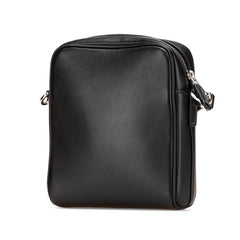 プラダ トライアングルロゴ 斜め掛け ショルダーバッグ 2VH168 ブラック レザー レディース PRADA 【中古】