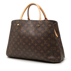 ルイ ヴィトン モノグラム モンテーニュMM ハンドバッグ ショルダーバッグ 2WAY M41056 ブラウン PVC レザー レディース LOUIS VUITTON 【中古】