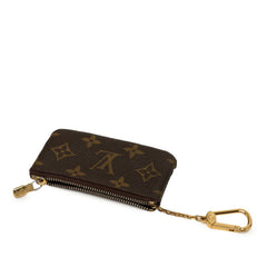 ルイ ヴィトン モノグラム ポシェット クレ コインケース キーケース M62650 ブラウン PVC レディース LOUIS VUITTON 【中古】