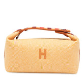 エルメス ブリッド ア ブラック オ カレ PM ハンドバッグ ポーチ フォーブ シルバー金具 コットン レディース HERMES 【中古】