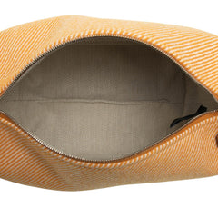 エルメス ブリッド ア ブラック オ カレ PM ハンドバッグ ポーチ フォーブ シルバー金具 コットン レディース HERMES 【中古】