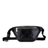 グッチ GGエンボス ウエストバッグ ボディバッグ 658582 ブラック レザー レディース GUCCI 【中古】