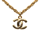 シャネル ココマーク チェーン ペンダントネックレス ゴールド メッキ レディース CHANEL 【中古】