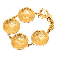 シャネル ココマーク マトラッセ ブレスレット ゴールド メッキ レディース CHANEL 【中古】