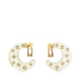 シャネル ココマーク フープ イヤリング ゴールド クリア メッキ レディース CHANEL 【中古】