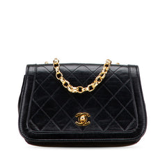 シャネル マトラッセ20 ココマーク チェーン ショルダーバッグ ブラック ラムスキン レディース CHANEL 【中古】