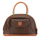 セリーヌ マカダム ハンドバッグ ブラウン PVC レザー レディース CELINE 【中古】