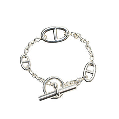 エルメス シェーヌダンクル ファランドール ブレスレット SV925 シルバー レディース HERMES 【中古】