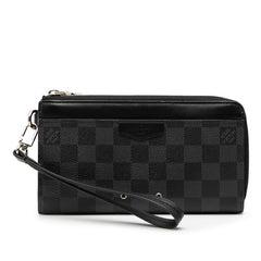 ルイ ヴィトン ダミエ グラフィット ジッピードラゴンヌ 長財布 N60379 ブラック PVC レザー メンズ LOUIS VUITTON 【中古】