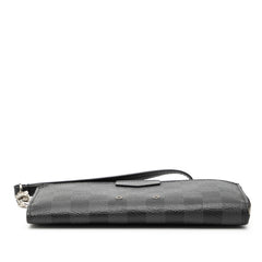 ルイ ヴィトン ダミエ グラフィット ジッピードラゴンヌ 長財布 N60379 ブラック PVC レザー メンズ LOUIS VUITTON 【中古】