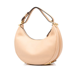 フェンディ グラフィ スモール ハンドバッグ ワンショルダー 8BR798 ピンクベージュ系 レザー レディース FENDI 中古