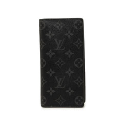 ルイ ヴィトン モノグラム エクリプス ポルトフォイユ ブラザ 長財布 M61697 ブラック PVC レザー メンズ LOUIS VUITTON 中古