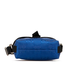 グッチ GGナイロン 斜め掛け メッセンジャーバッグ ショルダーバッグ 643858 ブルー ブラック ナイロン レディース GUCCI 【中古】