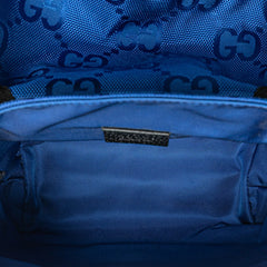 グッチ GGナイロン 斜め掛け メッセンジャーバッグ ショルダーバッグ 643858 ブルー ブラック ナイロン レディース GUCCI 【中古】