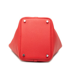 エルメス ピコタンロックPM ハンドバッグ レッド系 シルバー金具 トリヨンクレマンス レディース HERMES 【中古】