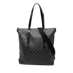 ルイ ヴィトン ダミエ グラフィット スカイライン トートバッグ ショルダーバッグ 2WAY N41456 ブラック PVC レザー メンズ LOUIS VUITTON 【中古】