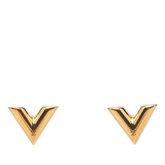 ルイ ヴィトン エセンシャル V スタッドピアス M68153 ゴールド メッキ レディース LOUIS VUITTON 【中古】
