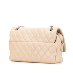 シャネル ココマーク マトラッセ チェーン ショルダーバッグ ベージュ キャビアスキン レディース CHANEL 【中古】
