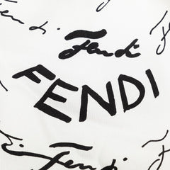 フェンディ ハンドバッグ モチーフ スカーフ ホワイト レッド マルチカラー シルク レディース FENDI 中古