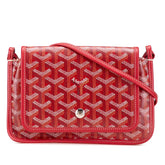 ゴヤール プリュメ ポーチウォレット レッド PVC レザー レディース GOYARD 【中古】