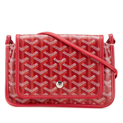 ゴヤール プリュメ ポーチウォレット レッド PVC レザー レディース GOYARD 【中古】
