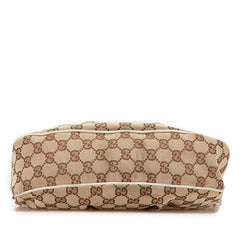 グッチ GGキャンバス ハンドバッグ ワンショルダーバッグ 211945 ベージュ ホワイト キャンバス レザー レディース GUCCI 【中古】